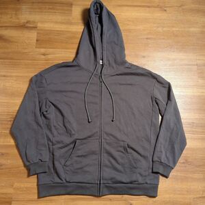 Real Takai Mens Zip Up Hoodie Size Large Charcoal Grey Rhome House Japanese